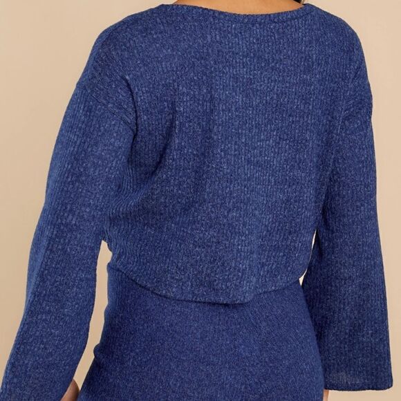 Ribbed Fleece Comfy Casual Cropped Top‎ - Picture 4 of 10